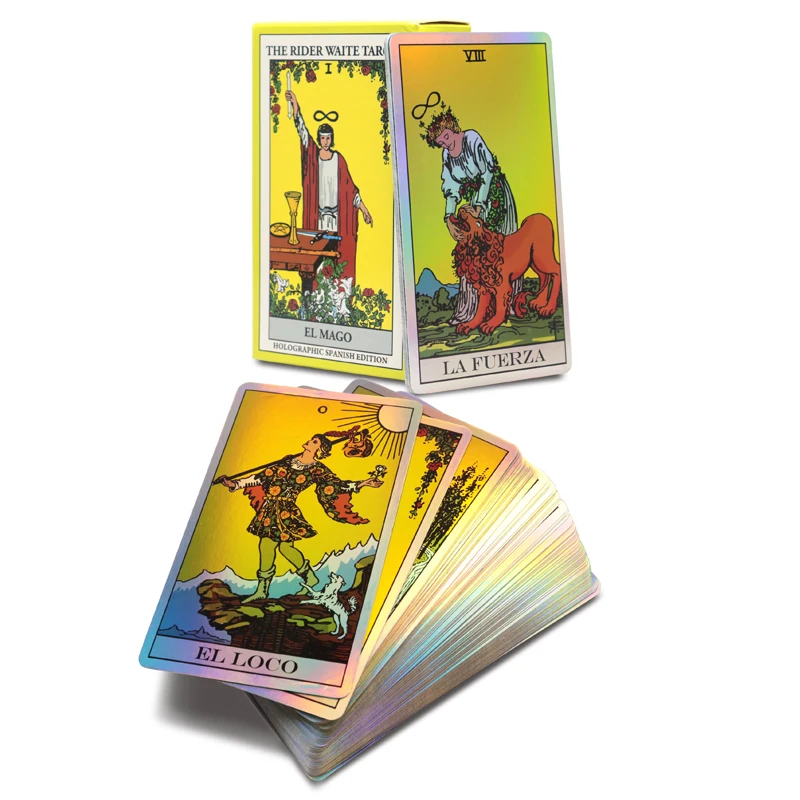 Wholesale tarot cards mini tarot gold foil colorful with instruction book printing paper tarot