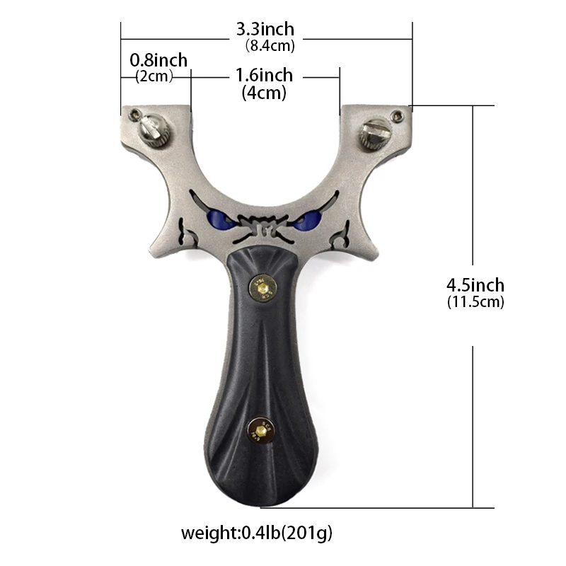 PIAOYU horizontal sight patch dark gray handle professional precision shooting archery shooting hunting metal slingshot