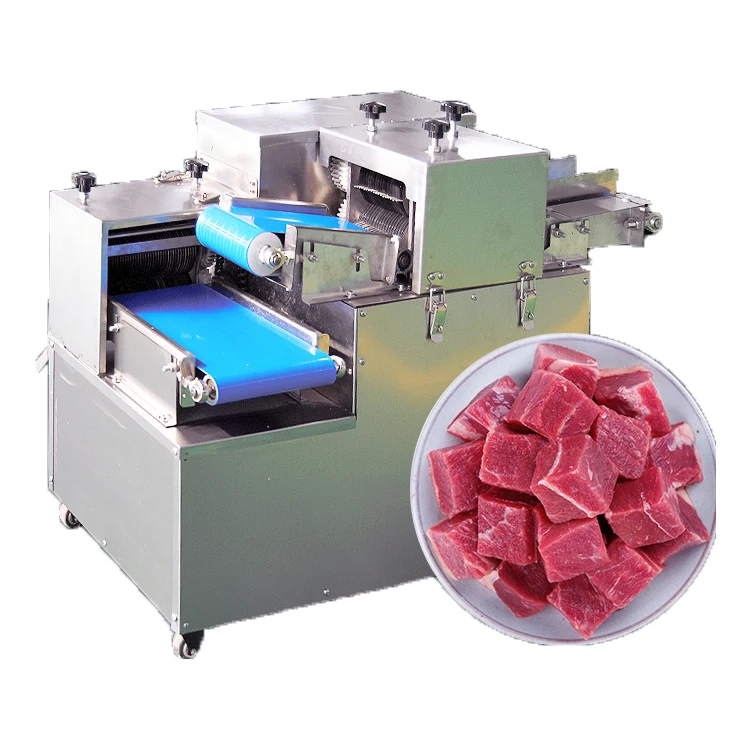Automatic fresh meat slicer slicing slitting machine fresh meat diced cutting machine