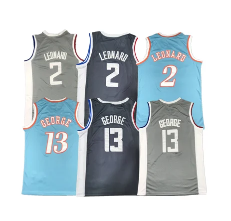 Wholesale high quality basketball jersey No. 2 Kawhi Leonard No. 13 Paul George embroidered jersey
