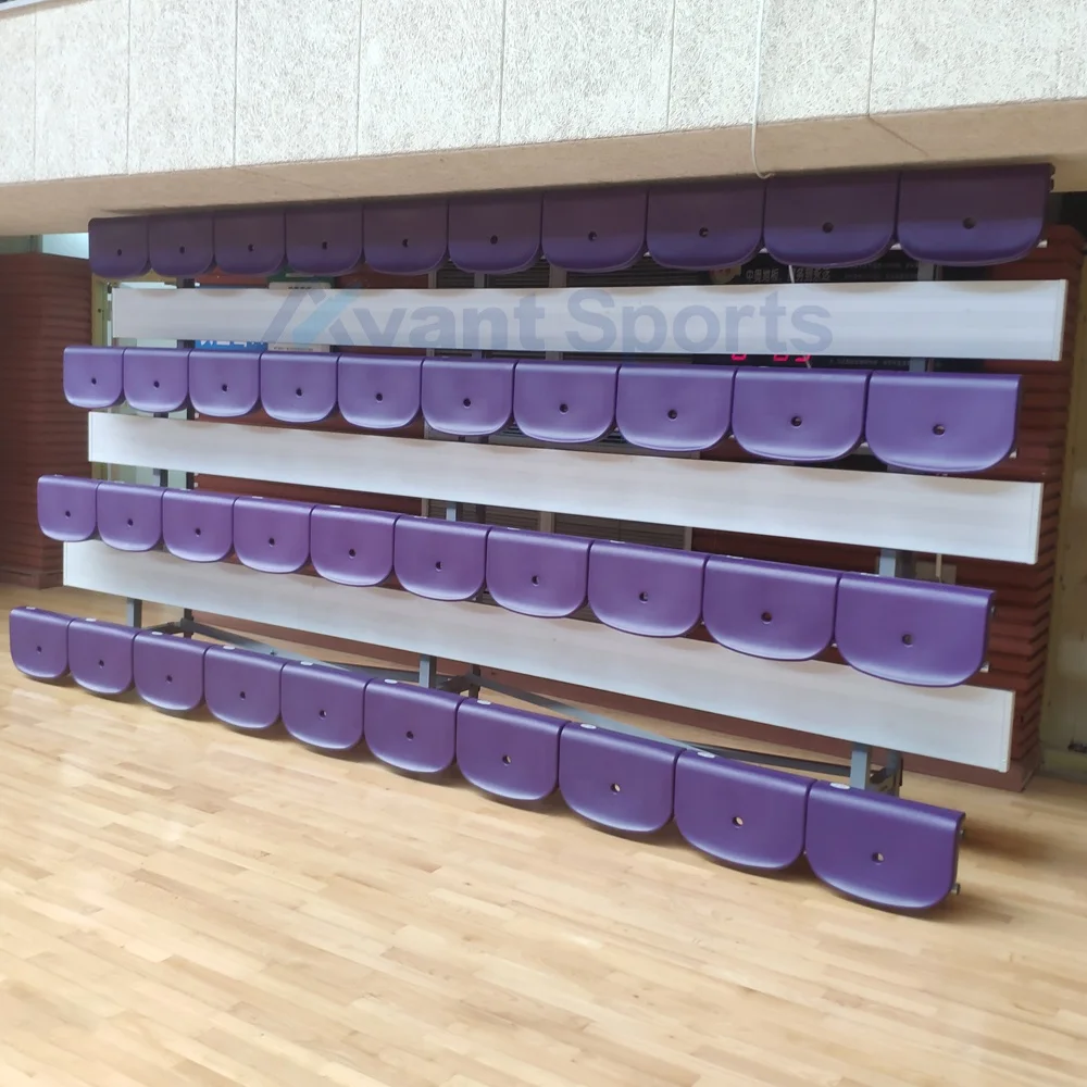 Avant Movable Aluminium Gym Bleachers Tip and Roll Portable Event Grandstand Sport Stadium Bench Seat School Metal Tribune Stand
