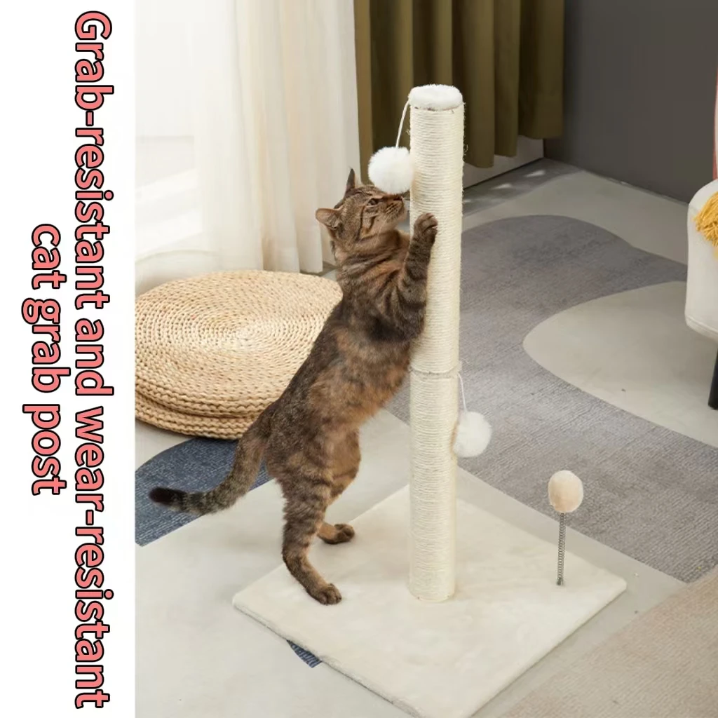 Cat Scratching post Advanced basic cat climbing frame sisal scratching post tree belt hanging ball suitable for indoor cats