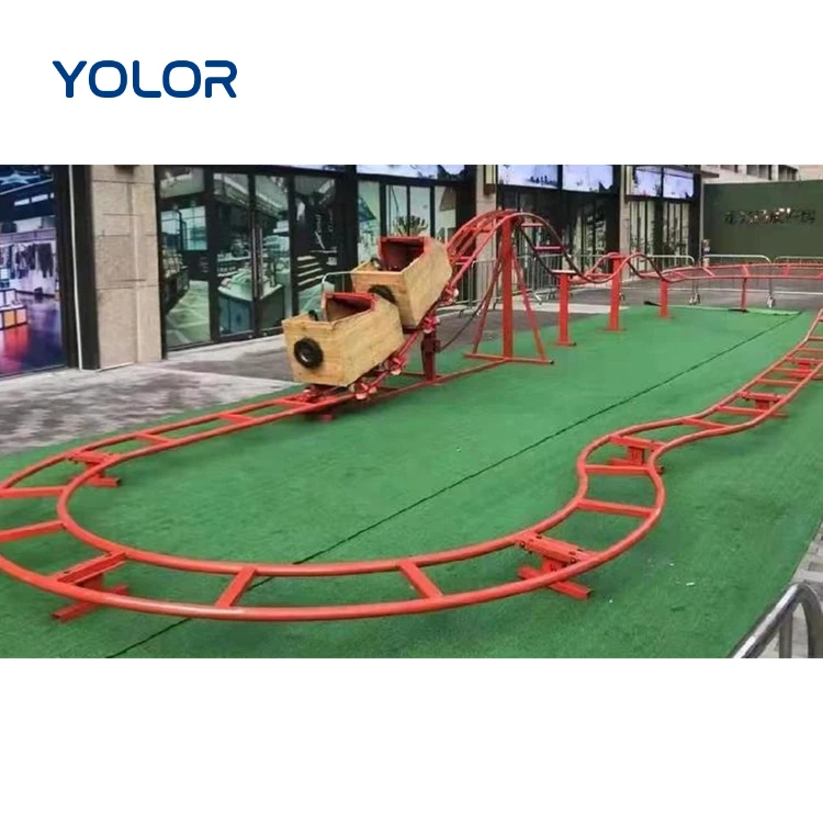 manpower driving playground amusement park equipment mini small family roller coasters with bicycle for kids sale