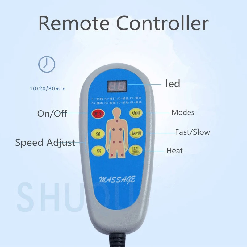 New Product Hot Sale Full Body Mat Vibrating Infrared Heat Electric Massage Mattress