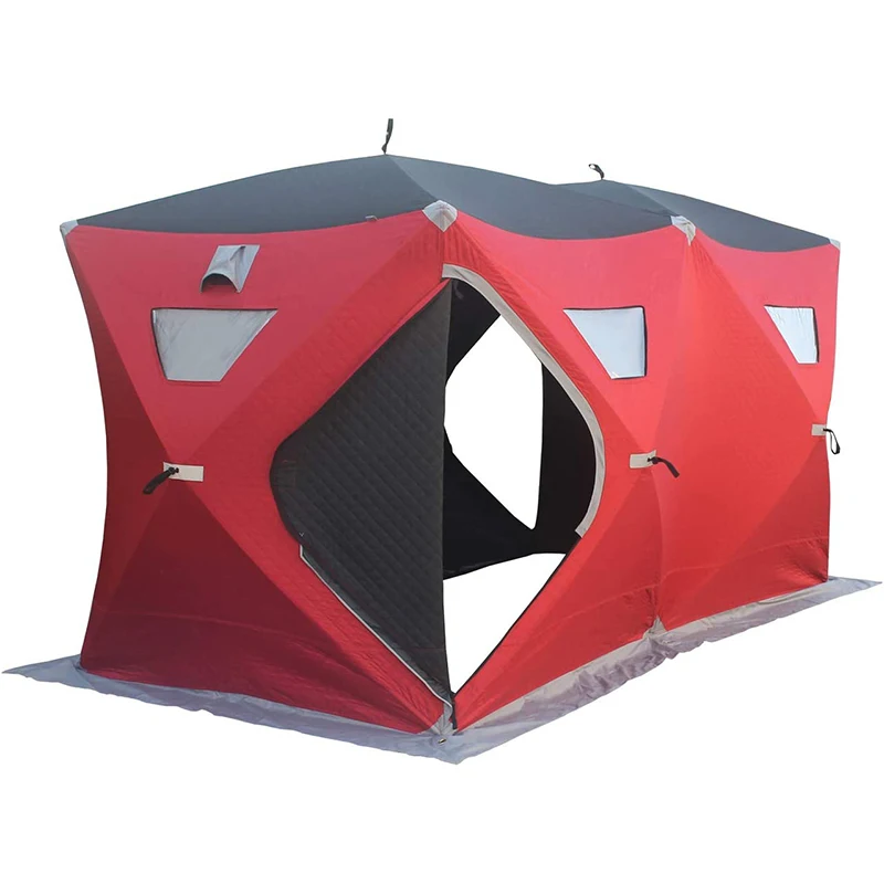 Double Room 8 Person Portable Pop-up Large Suana Tent Winter Ice Fishing Tents For Shelter Insulated