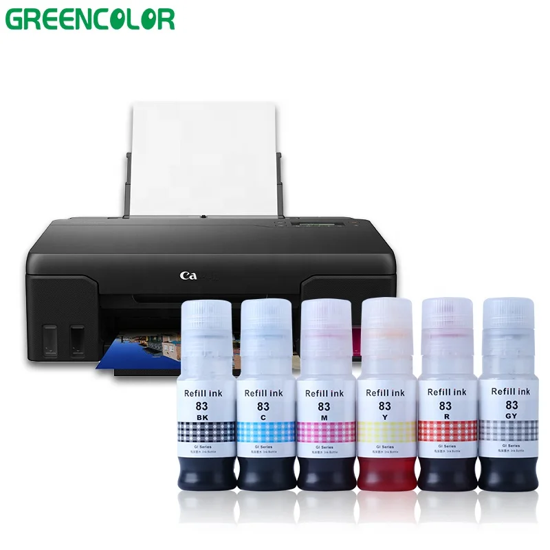 Greencolor GI-73 GI 73 43 53 printer ink refill compatible dye ink for Canon pixma G610 G510 G620 G540 G640 G550