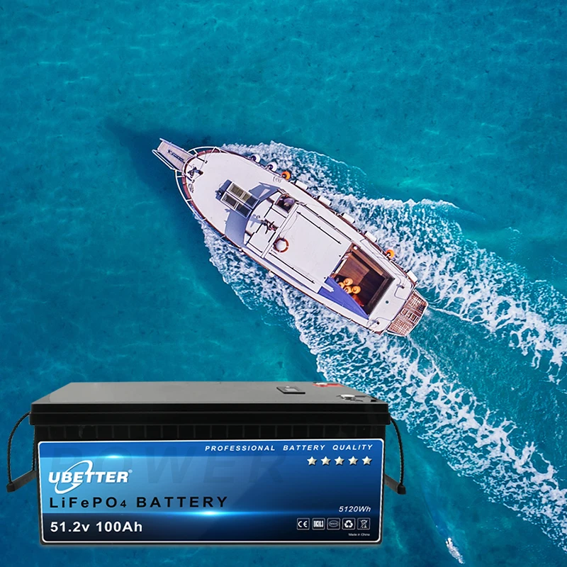 Boat Rechargeable  Lithium lon  battery 51.2v 100ah  Lifepo4  RV Fishing Kayak Pack marine batteries and yacht battery