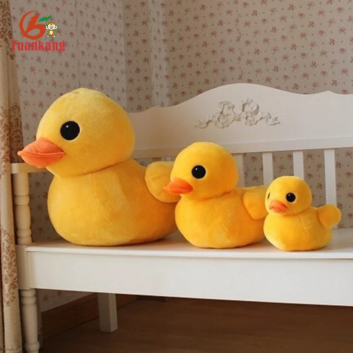 Stuffed Animal Good Stuff Push Big Yellow Duck Singing Plush Duck Toy With Sound