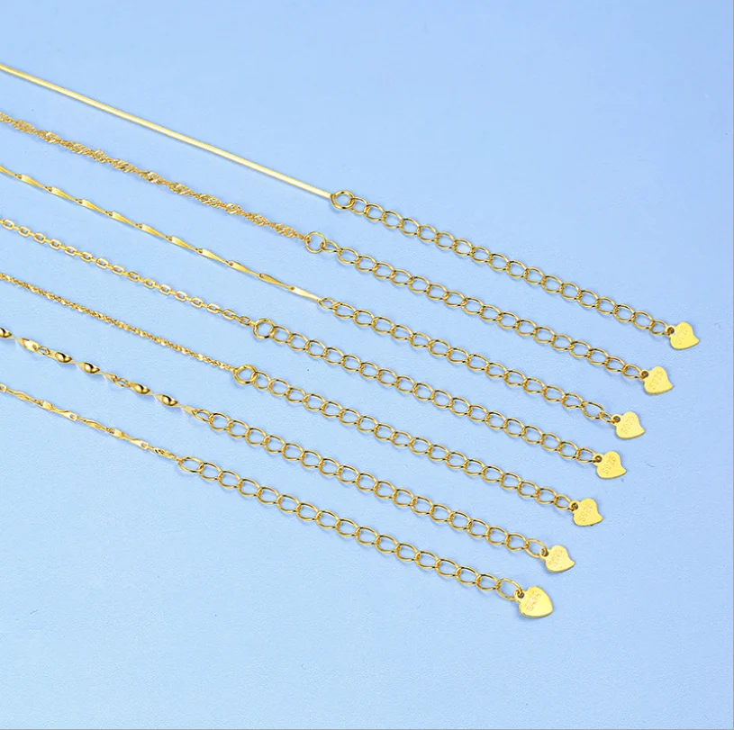 Заводская цена, гипоаллергенное, без никеля, посеребренное, позолоченное, латунное ожерелье с удлинителем