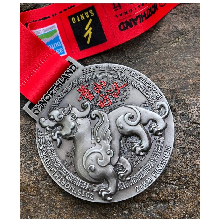 Hot sale custom design sport competition kids medals with ribbon for collection