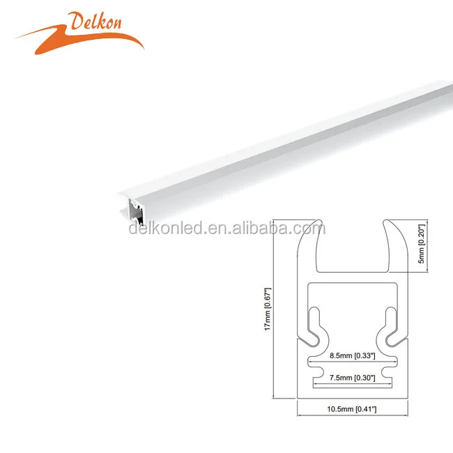 LED Strip Shelf Light Profile LED Aluminum Profile For 6MM 8MM Glass Shelves