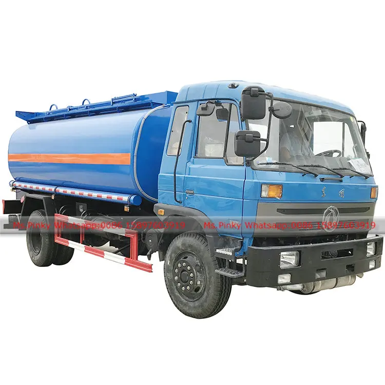 China Suizhou 15cbm Mobile Fuel Dispenser Oil Tanker Truck 4000Gallon Diesel Fuel Tank Truck