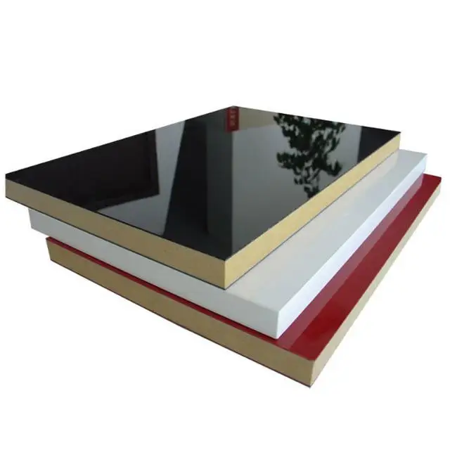 China Factory direct sale High Glossy UV MDF Board 3mm 9mm 15mm 18mm UV Melamine MDF For Kitchen Cabinet