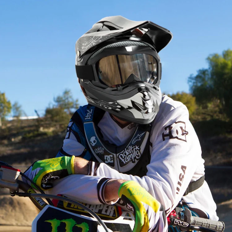 In Stock Wholesale motorcycle glasses off road dirt bike motocross mx goggles with nose guard