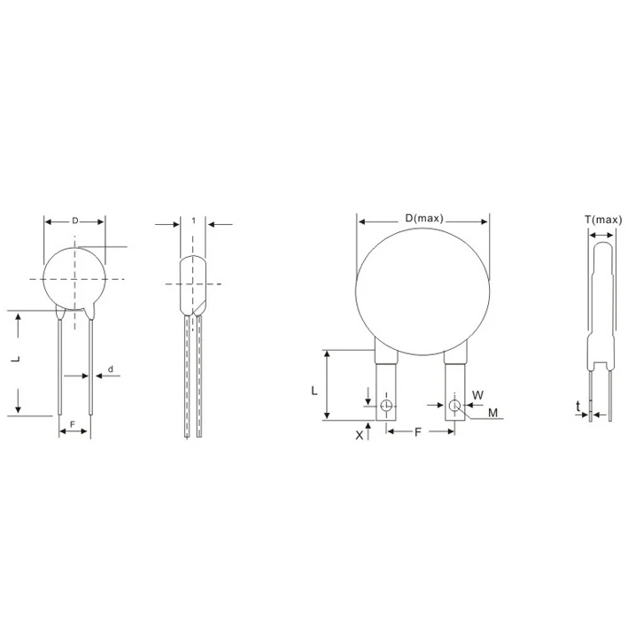 Hot Sale Free Samples Zov 14D112K Synthetic Membrane Varistor 1100V Diameter 14mm Planar lamellar Plug Resistance