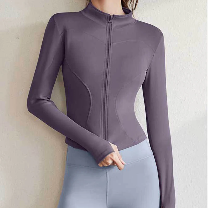 Nude Feeling outdoor Yoga jacket zipper Quick-drying Breathable  Running yoga fitness for Women