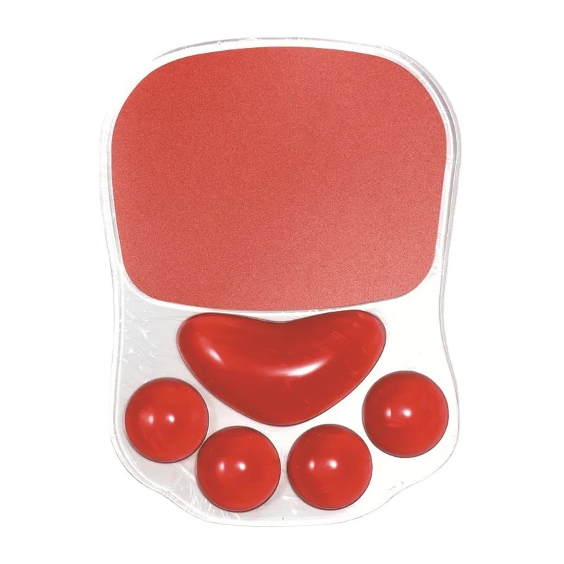 Colorful Cat Paw Silicone and Cloth Mouse Pad