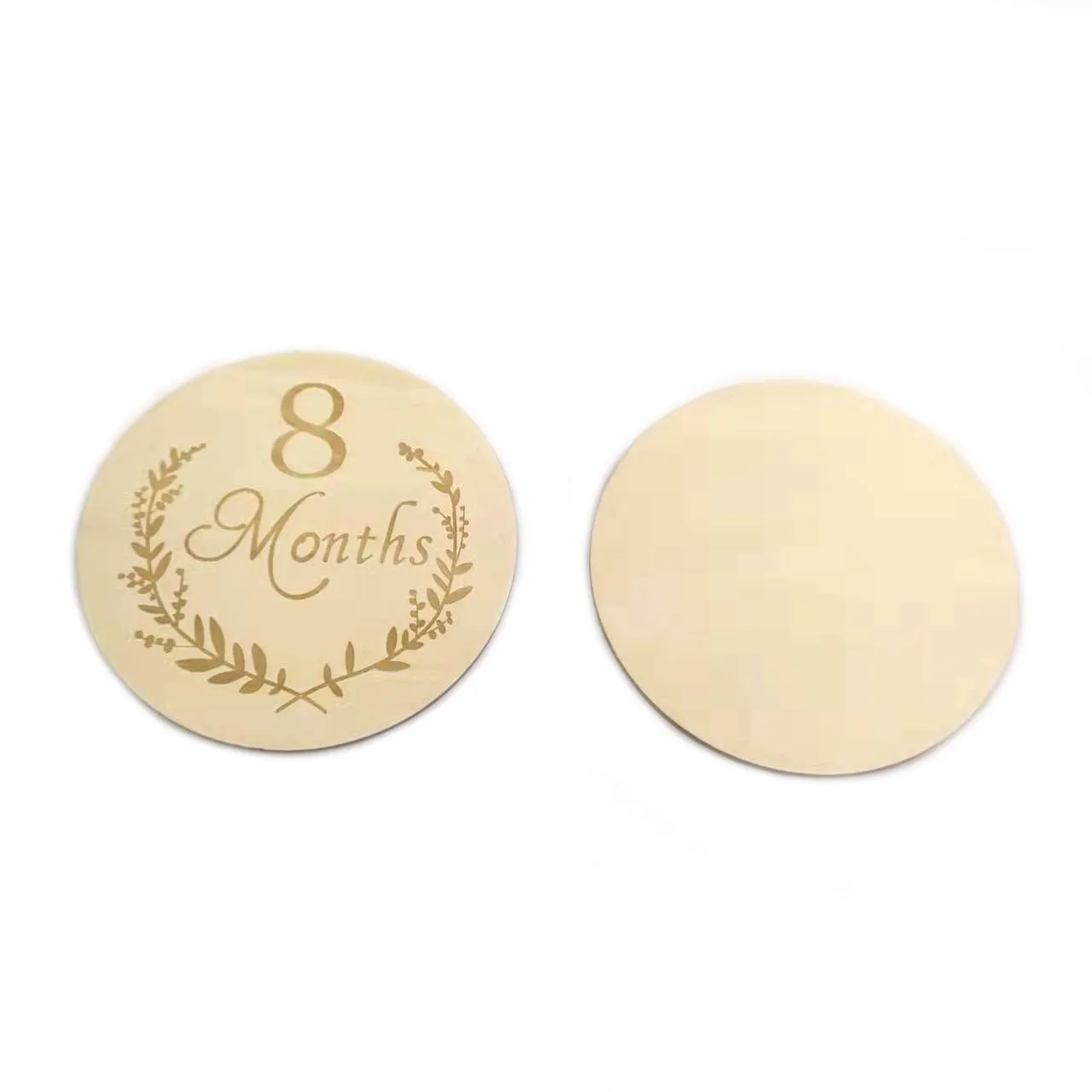 Newborn Baby Monthly Milestone Photo Cards round Photography Props Baby Announcement Cards