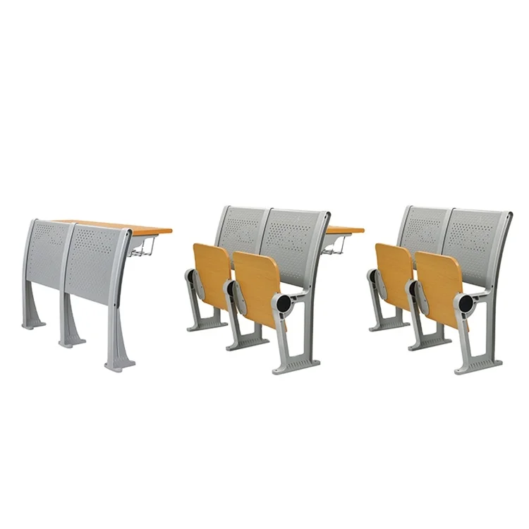 China Student High School College Folds Desk  Standard Classroom Study University Ladder Chair With Table Board