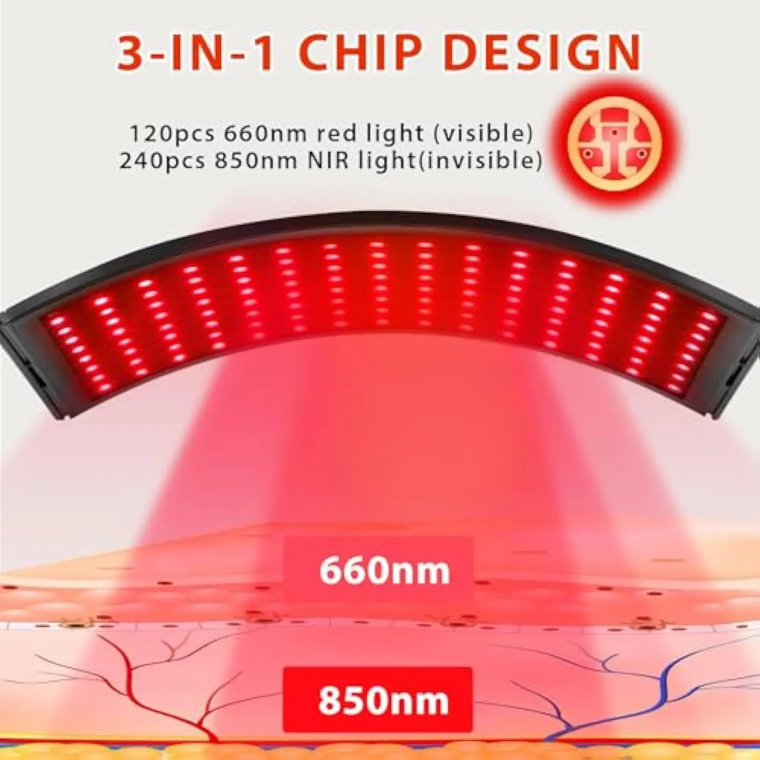 Red Infrared Light Therapy Lamp with Stand Led 660nm Red Light Therapy& 850nm Infrared Light Device for Body and Face