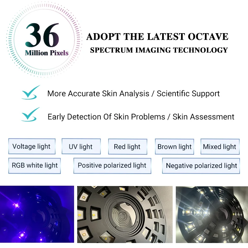 2024 Portable 3D Skin Analysis Machine Facial Uv Lcd Skin Lamp Scan Skin Analyzer Machine