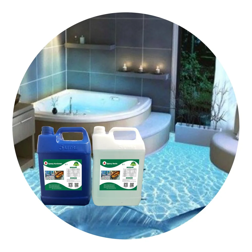 Прозрачное жидкое стекло эпоксидная смола и отвердитель для эпоксидной 3D наклейки пола эпоксидных