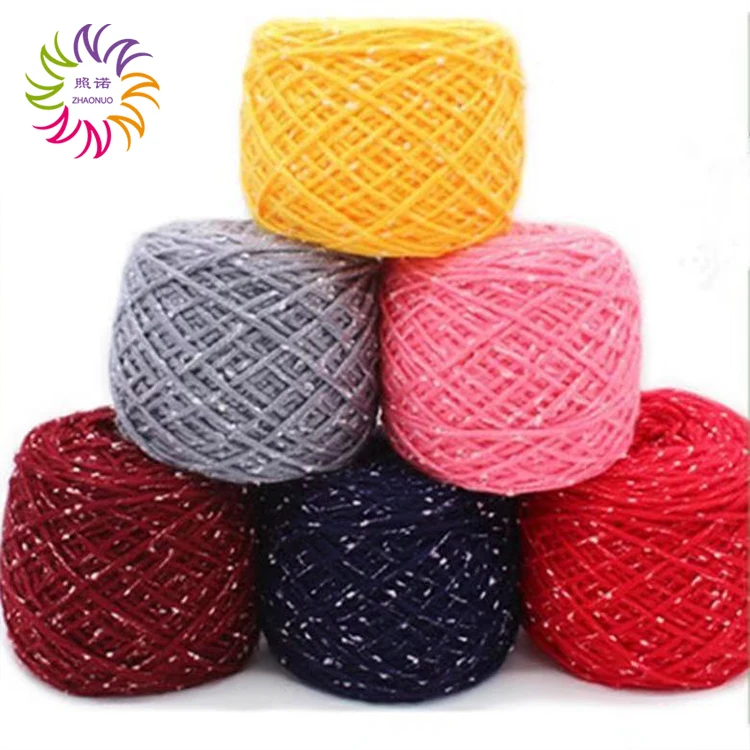 ZHAONUO stocklot scarf dye hand knitting dk 4mm 10ply 200g white snow point 100% acrylic yarn