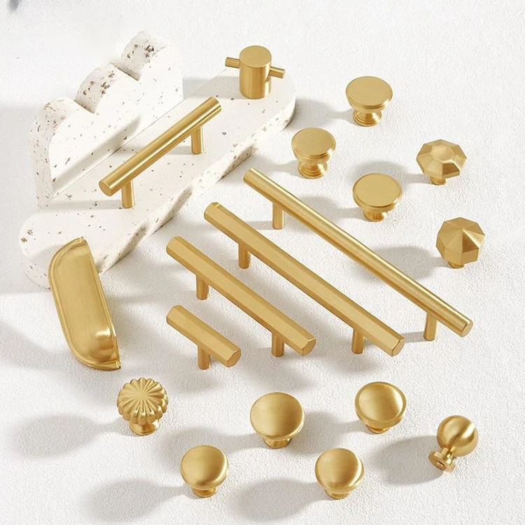 Cabinet Hardware Funiture Solid Brass Appliance Pull Handle Single Hole Cabinet Door Handles And Pulls