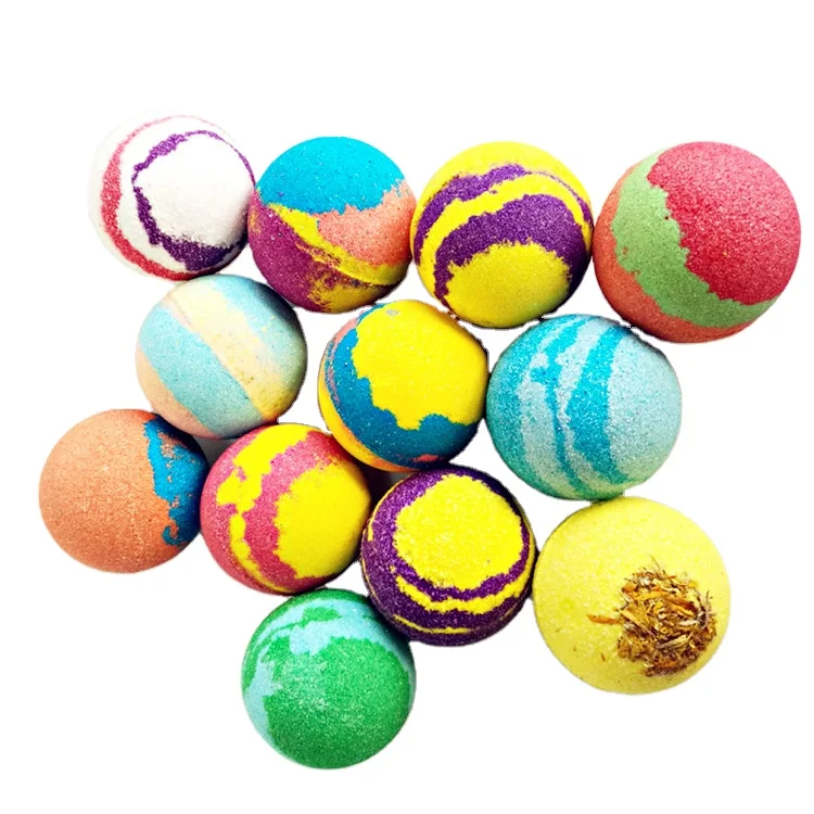 Tea Tree Oil Relax Bath bomb Gift Set Colorful Bubble bath ball fizzy Vegan Organic Fizzy Bath Bombs