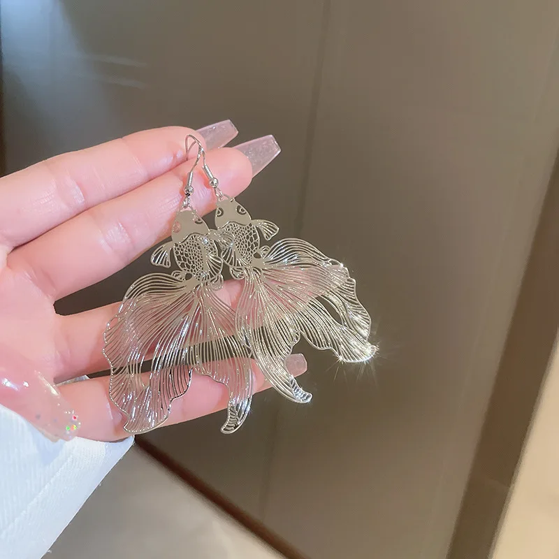 KAITIN Fashion Elegant Koi Small Fish Pendant Earrings Wholesale Designer Korea Earrings Jewelry For Women