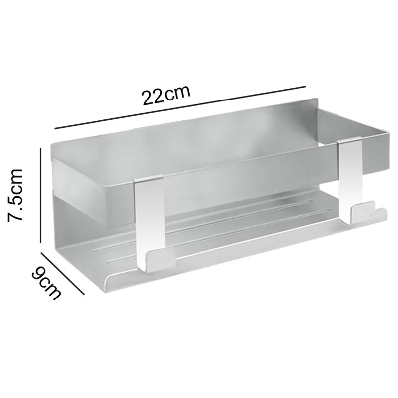 Design Shelves Organizer Shelf Storage Stainless Steel Organizer Holder Punch Free Bathroom Corner Shower Shelf