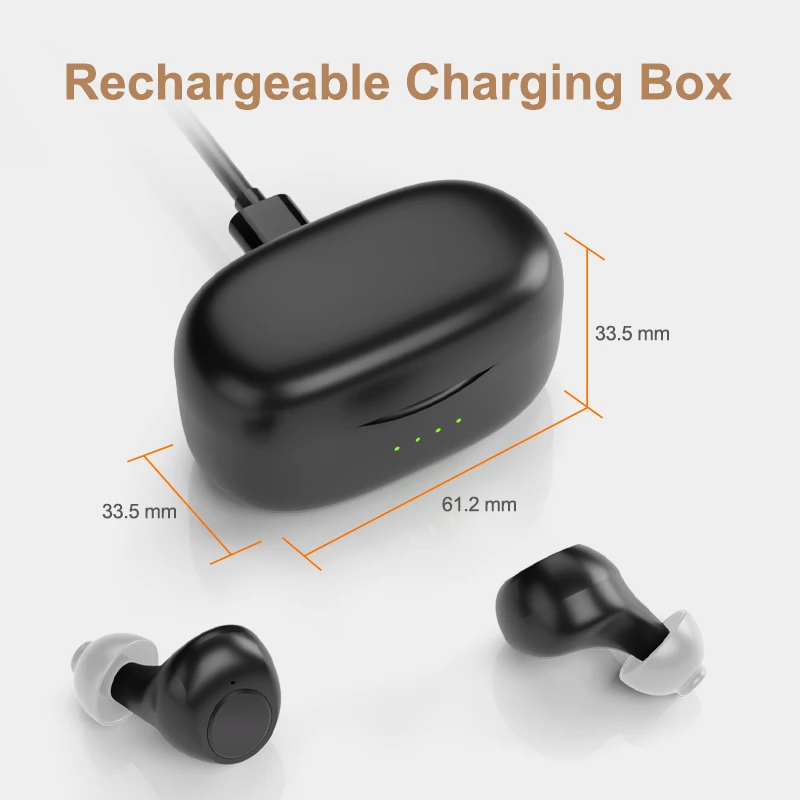 Wholesales Medical Noiseless Amplifier for Deafness People Rechargeable ITE Hearing Aids for Seniors 2 Hours Fast Charge