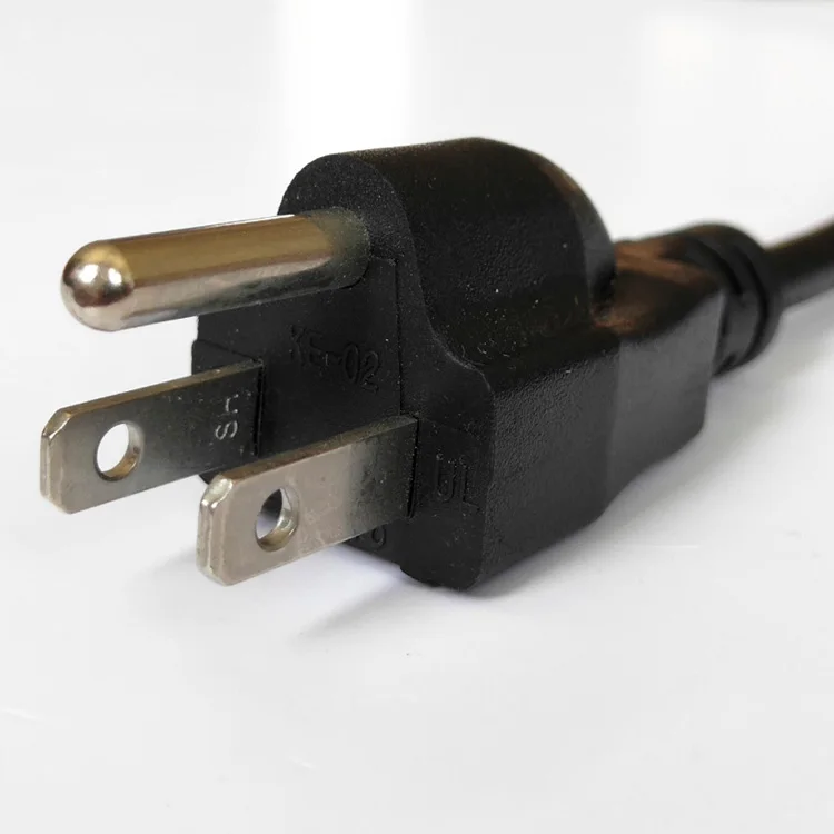 US 3Pin Plug Cable 1.5meter 3*0.824AWG Three core power extension cord for floodlight