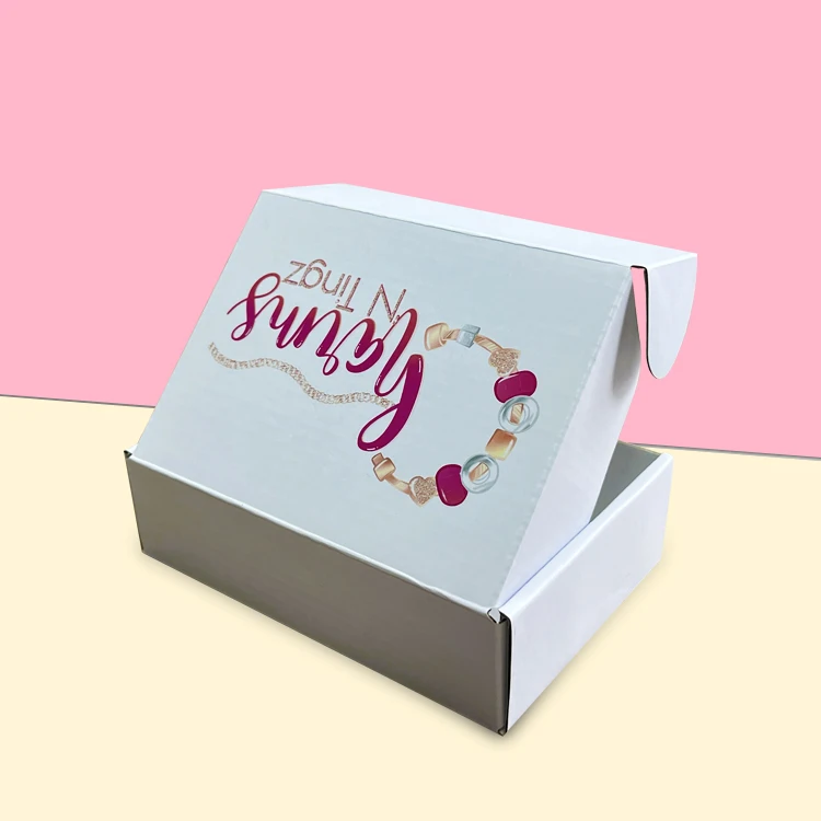Custom Logo Luxury Eco Friendly Paper Mailer Packaging Boxes for Postal Cloth Bra Printed Blanket Corrugated Paper Shipping Box