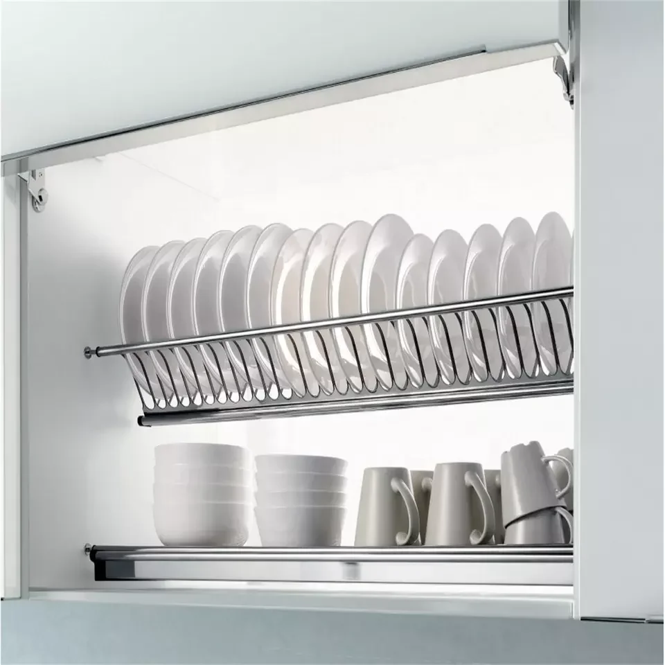 2 Tiers Stainless Steel Wire Dish Plate Drying Rack With Drainer Drain Board For Restaurant Kitchen Cabinets Storage