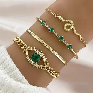 2024 Fashion Charm Bangle Bracelets Set Fine Jewelry Retro Snake Bracelets for Women