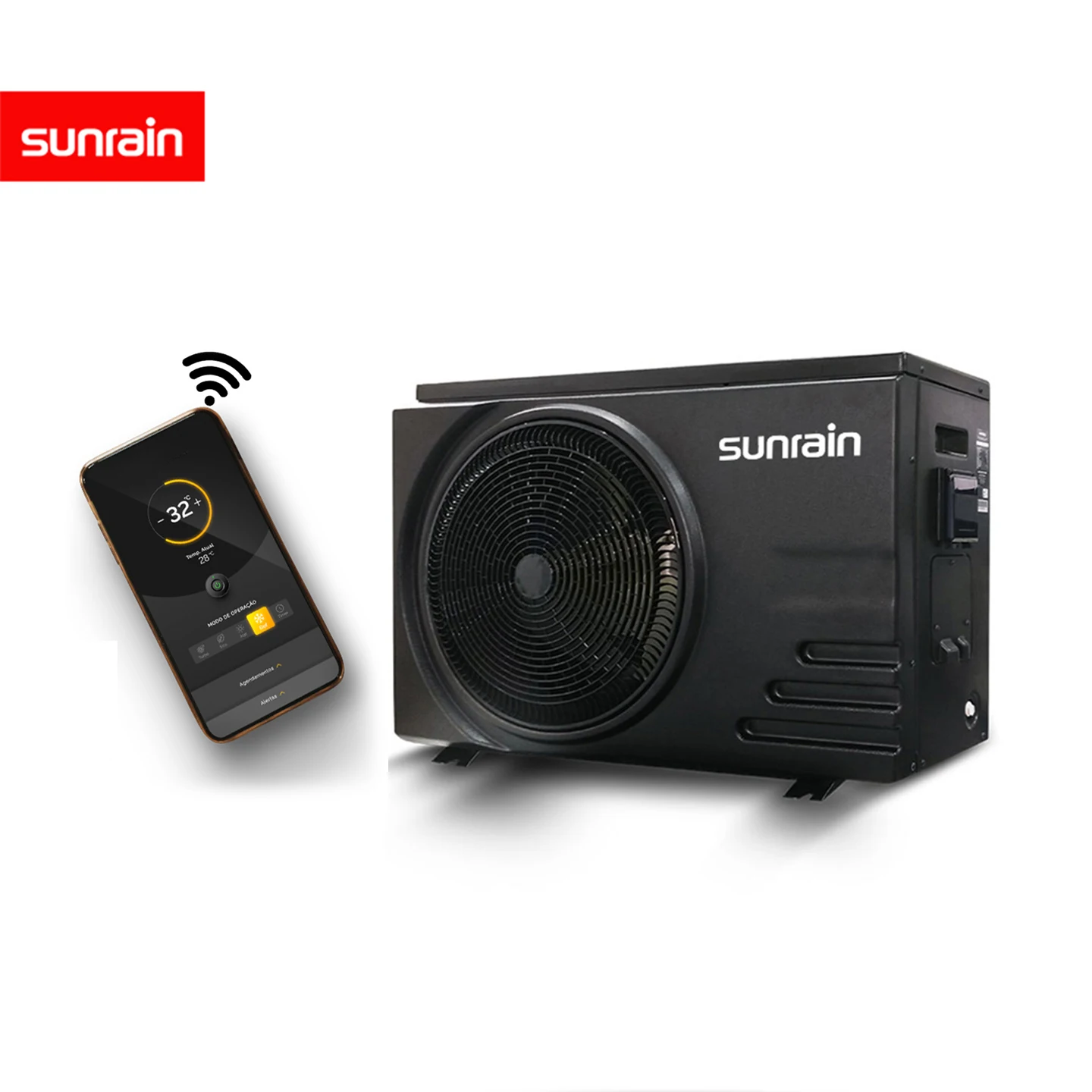 Завод Sunrain R32/Wifi/DC инвертор воздуха в воду Bomba de Calor para Piscina Pompe a chaleur piscine тепловые насосы для бассейна