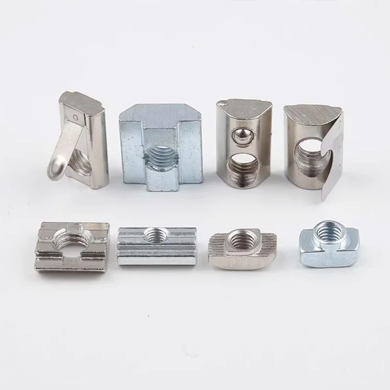 Wholesale M3 M4 M5 M6 M8 T Slot Nut for 2020 3030 4040 4545 5050 Series Aluminum Profile Slot 6mm 8mm 10mm