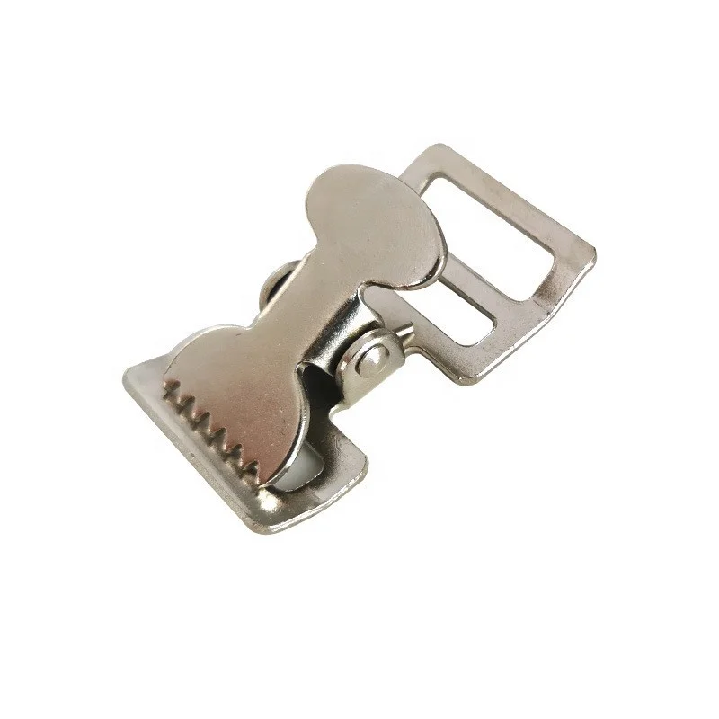 Iron with nickel plated 27mm strap belt buckle with teeth adjustable strap buckle webbing release buckle