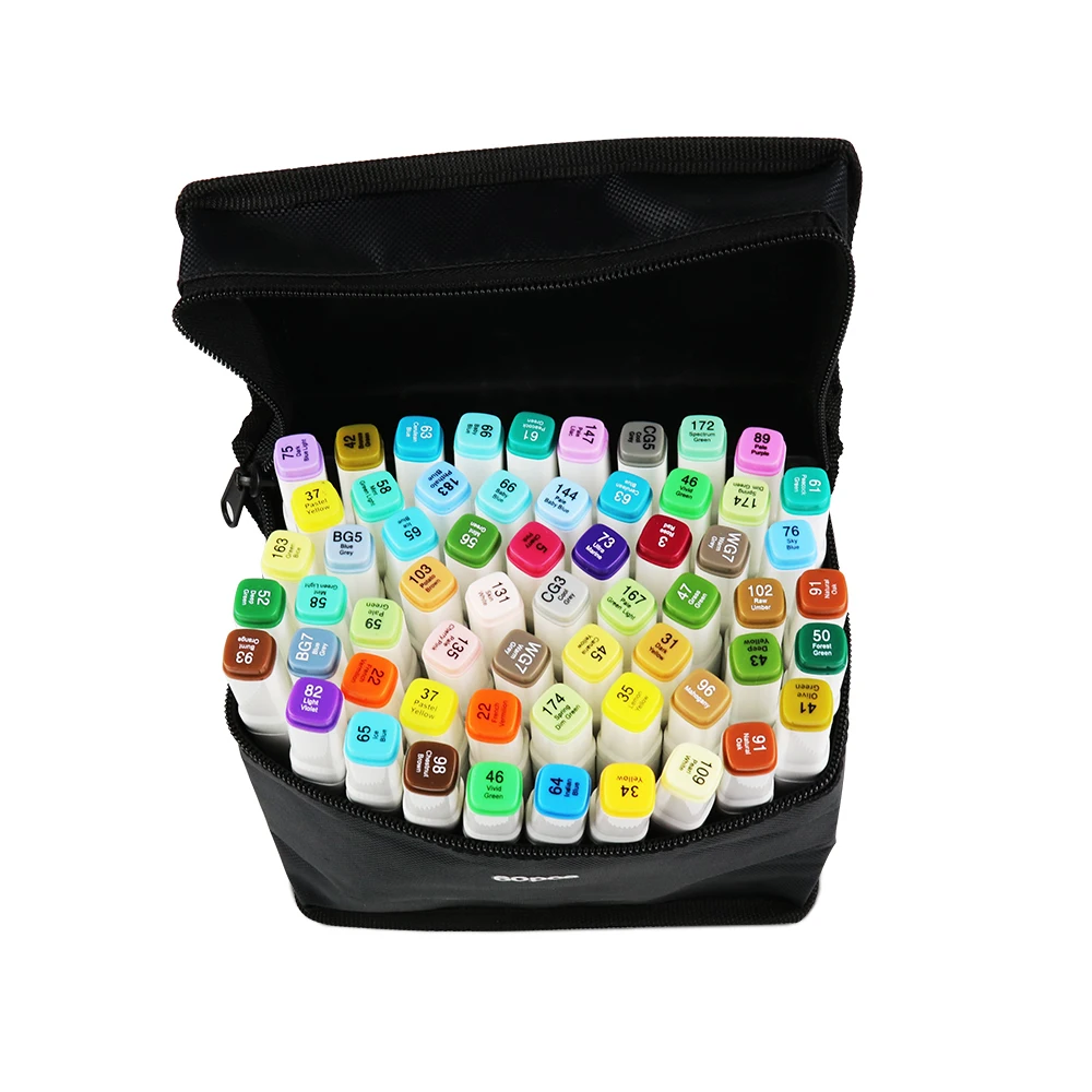 Different Colors alcohol markers set Oil-based Double Tip Art Marker For Kids and Adult Drawing