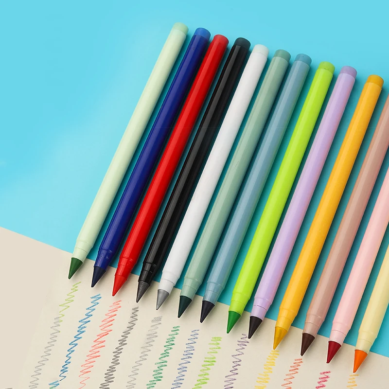 Eternal color pencil 13 colors No sharpening customizable LOGO Promotion erasable drawing colored pencils for children