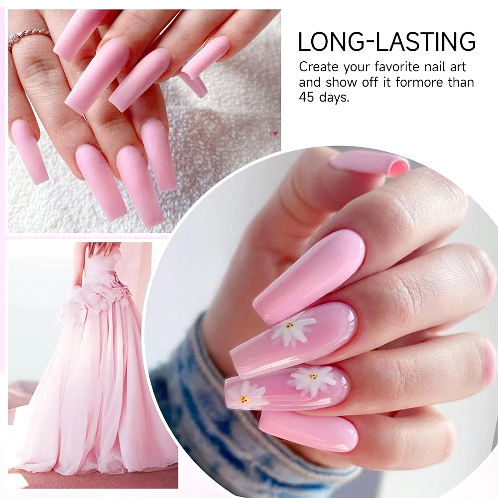 RTS Customized Color 1oz Volume Fast Drying Acrylic Nail Powder High Quality with Custom Logo Model Number Cover Pink