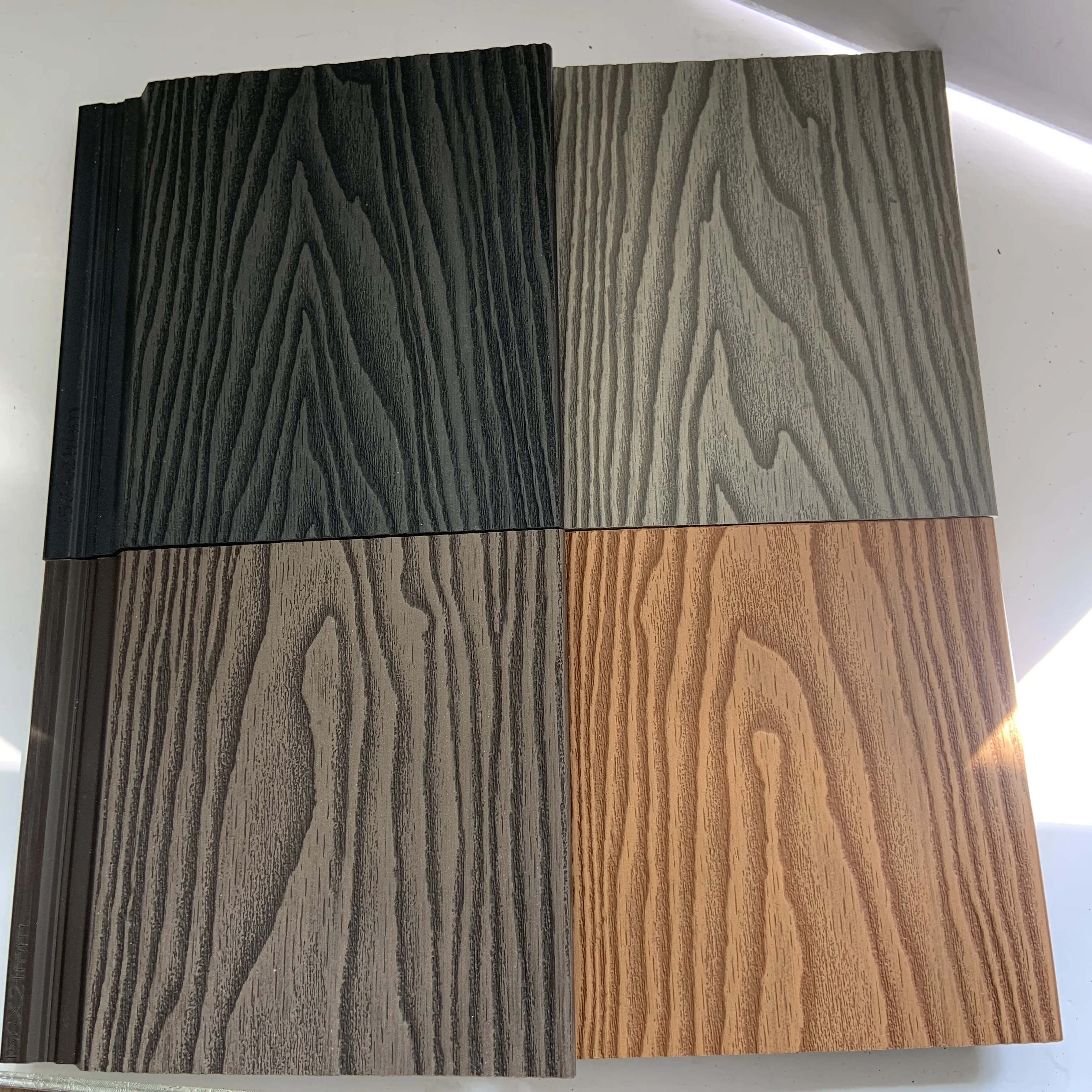 Outdoor Siding Prefab Houses outside wpc Wall cladding Cover wood plastic composite 3D wood grain panel for exterior wall