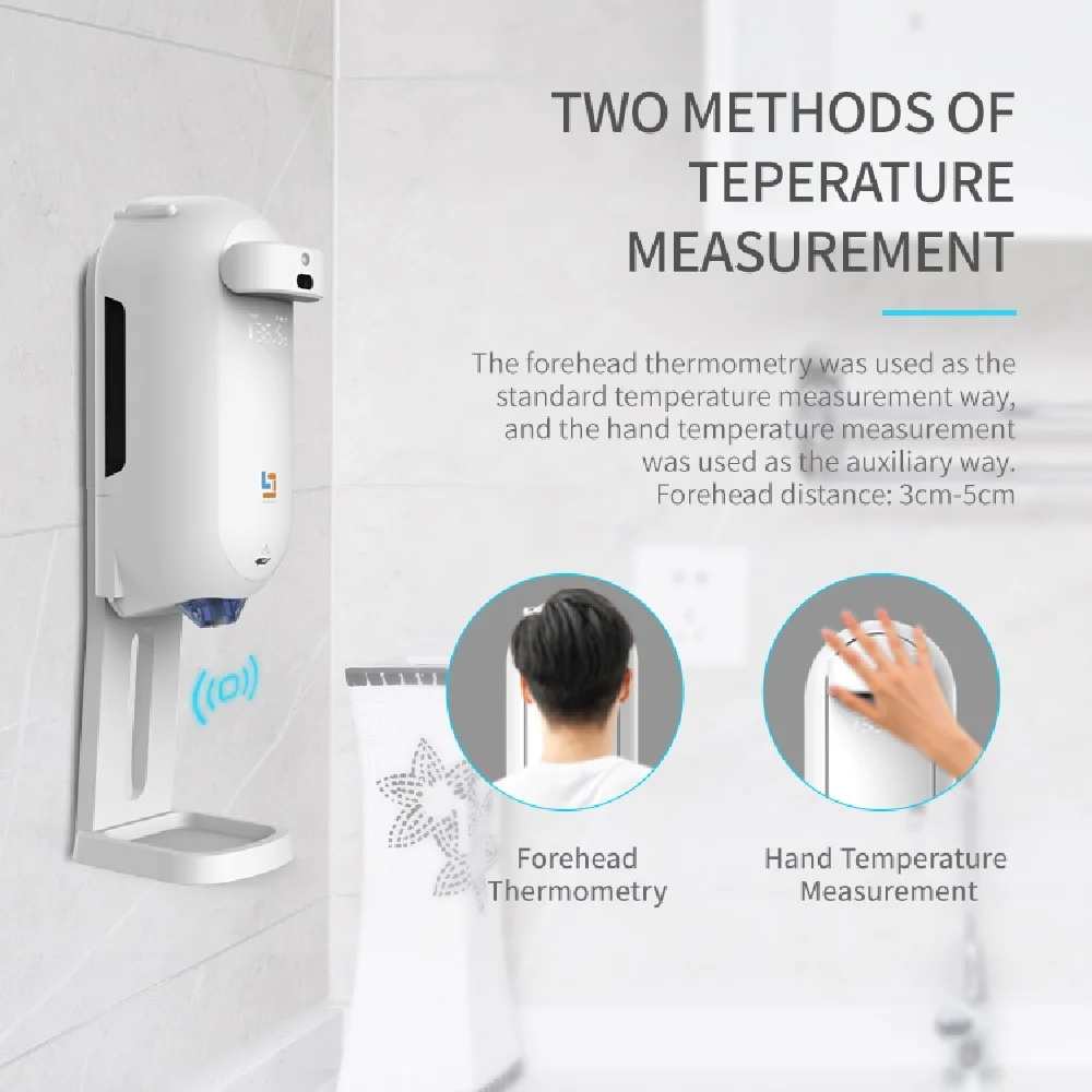 Wall mount desk floor stand thermometer automatic kitchen liquid soap dispenser mini portable hand sanitizer spray machine kiosk