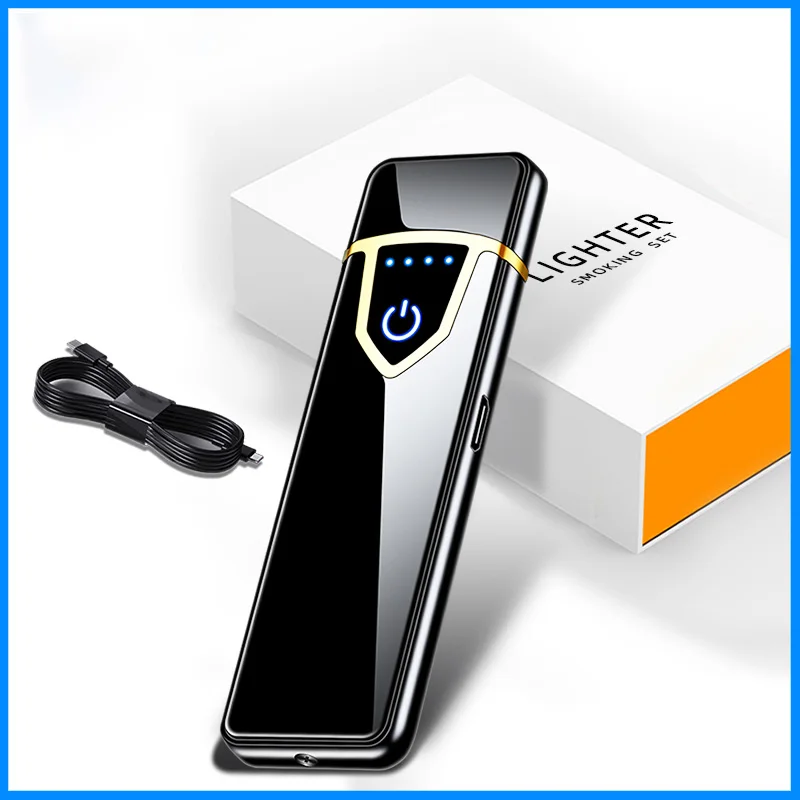 XY830716 Новая модная Мини Сенсорная ветрозащитная перезаряжаемая нагревательная проволока USB зажигалки с пользовательским логотипом сигареты эклектические