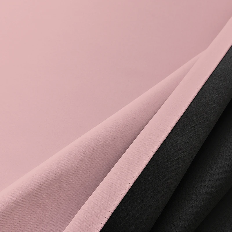 Physical high shading pink curtains thickened Munich insulated bedroom curtains
