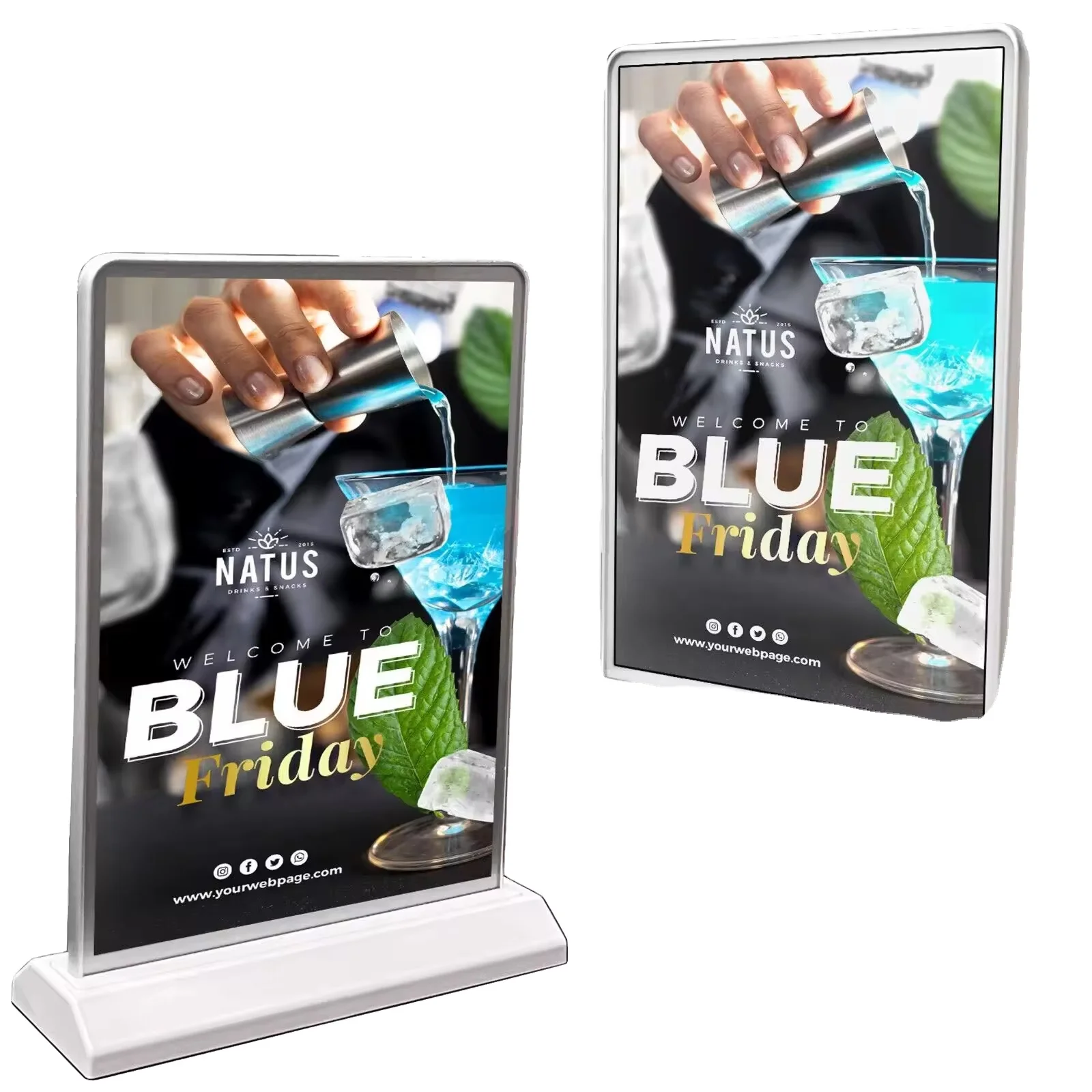 A4 Double Sided Frame Led Lightbox Advertising Poster Frame Illuminated Billboard Restaurants Menu Light Box Sign