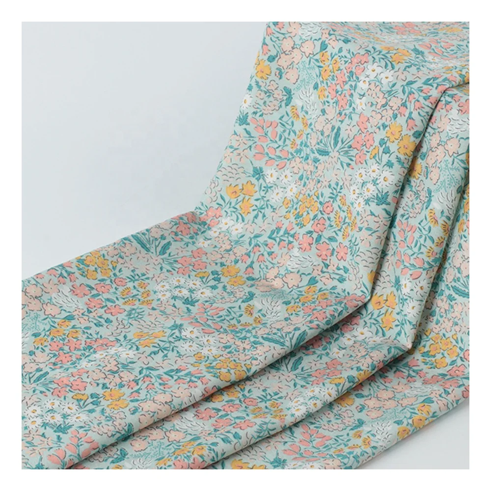 Custom kain rayon viscose challis fabric printed 100% rayon fabric digital printing for dress