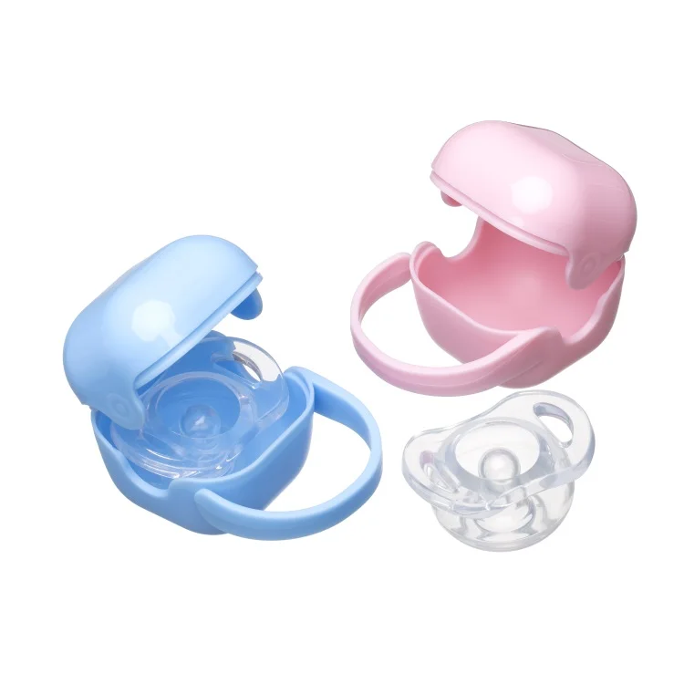 Food Grade Retractable Dummy Pacifiers Baby Pacifier Silicone nipple soother for infant with case box