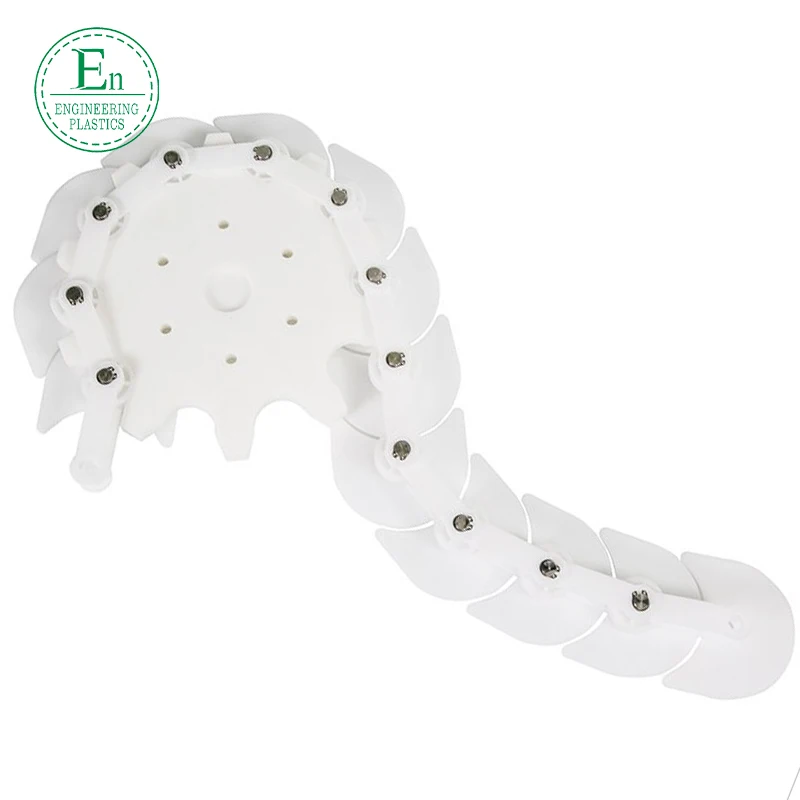 Customized plastic products supply pom conveyor chain plate food grade nylon sushi chain to sample customization